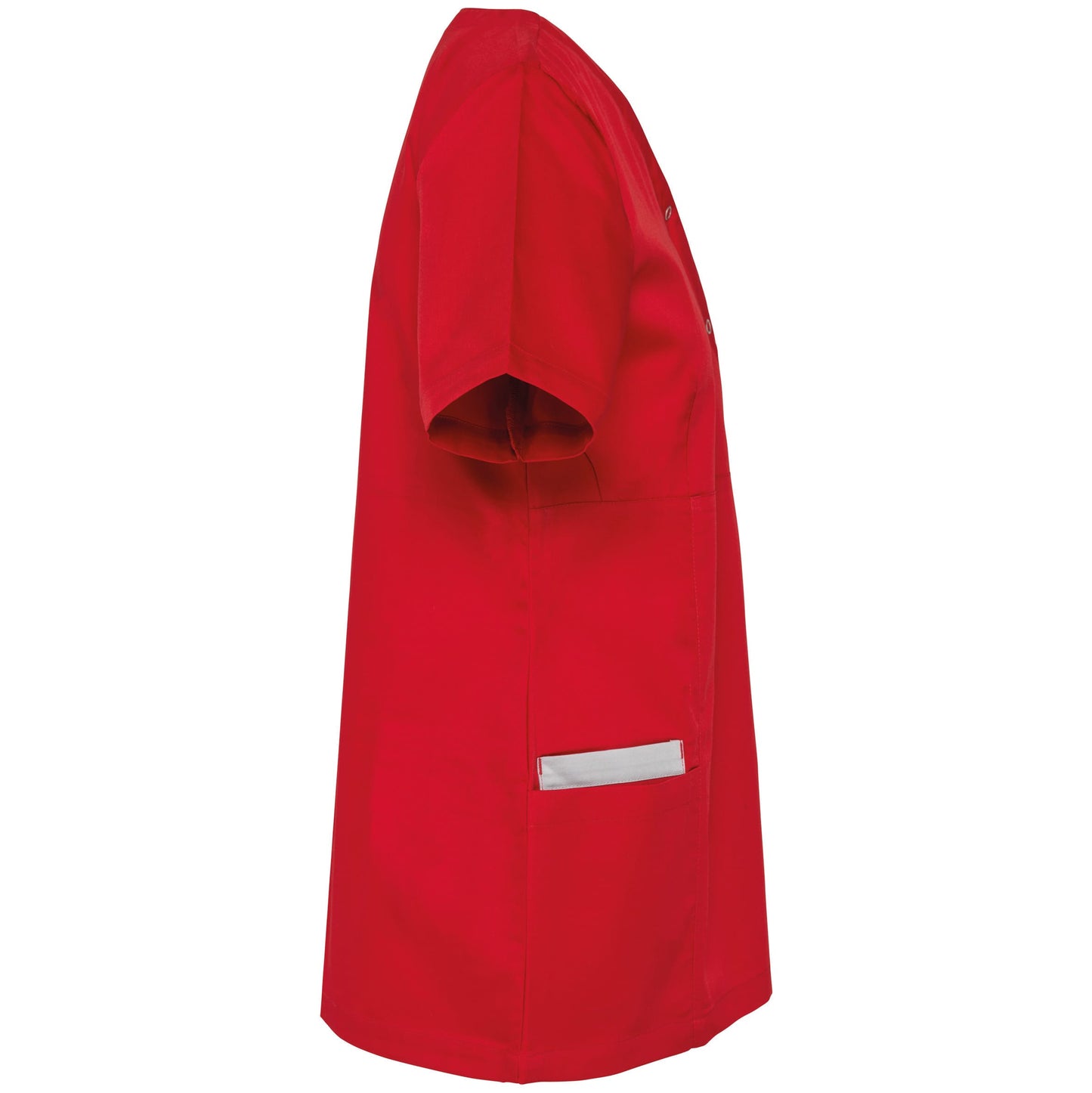 Bata poliéster/algodão com molas de pressão de senhora