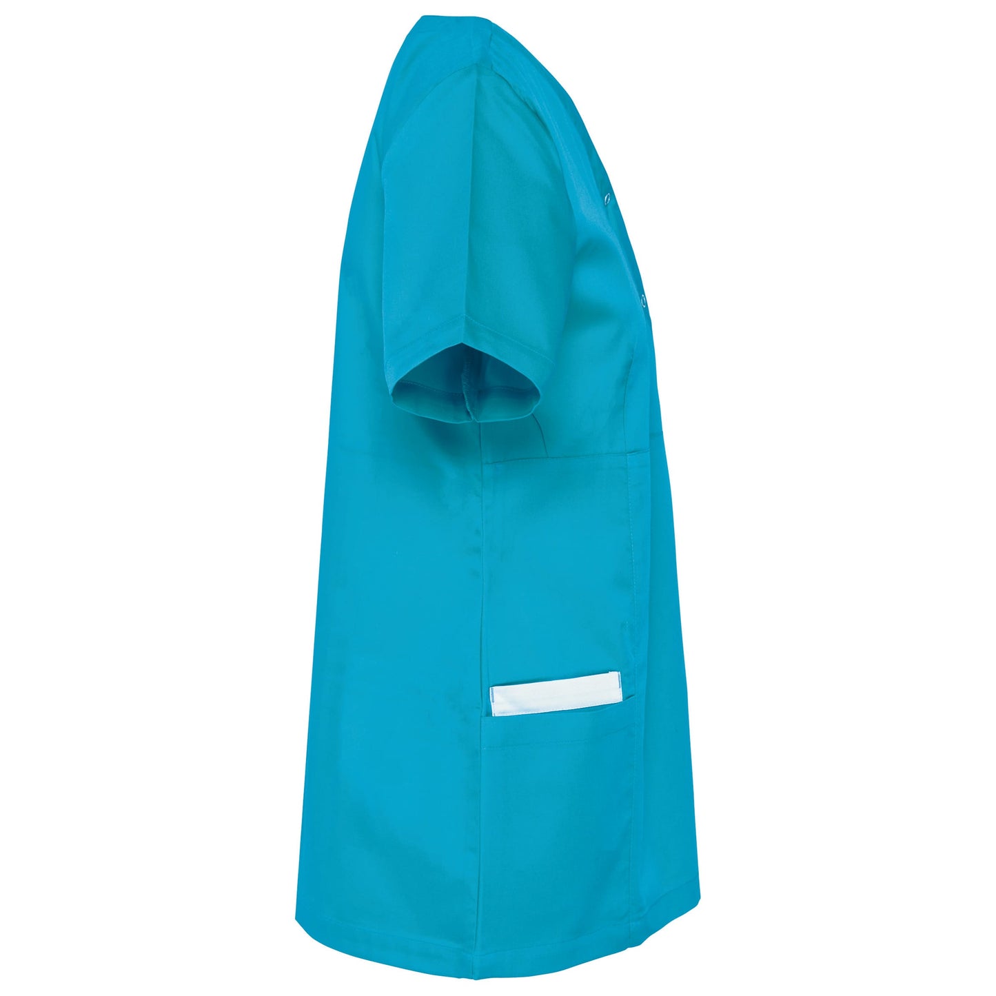 Bata poliéster/algodão com molas de pressão de senhora
