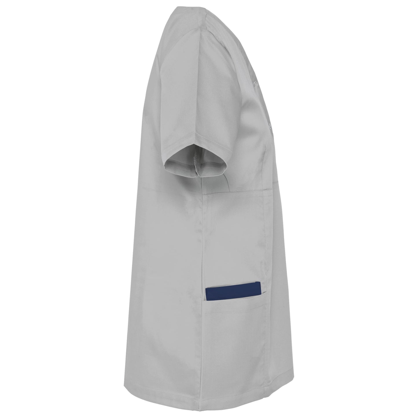 Bata poliéster/algodão com molas de pressão de senhora