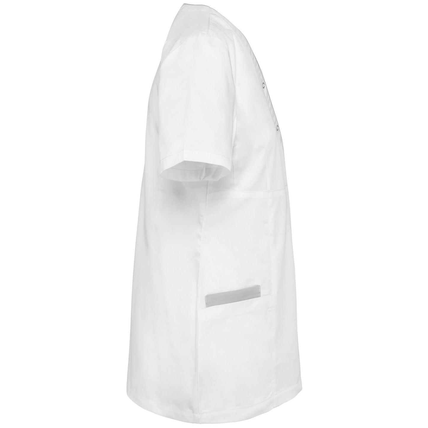 Bata poliéster/algodão com molas de pressão de senhora