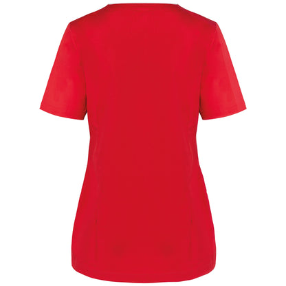 Bata poliéster/algodão com molas de pressão de senhora