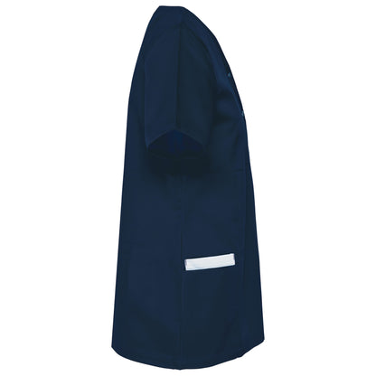 Bata poliéster/algodão com molas de pressão de senhora