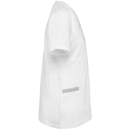 Bata poliéster/algodão com molas de pressão de senhora